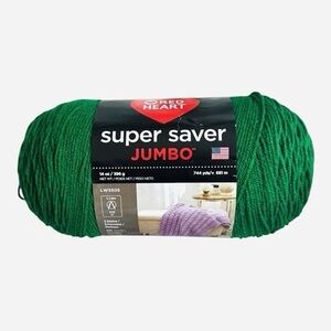 Red Heart Super Saver Jumbo Yarn 744 Yards 14 oz. Paddy Green